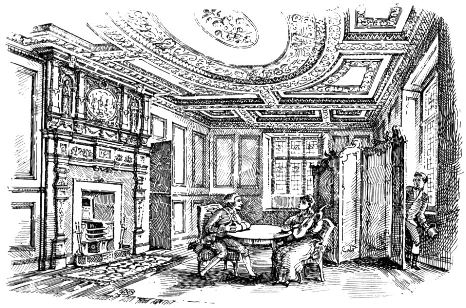 Fireplace and chimney-piece, York (An Old English Home and Its Dependencies)