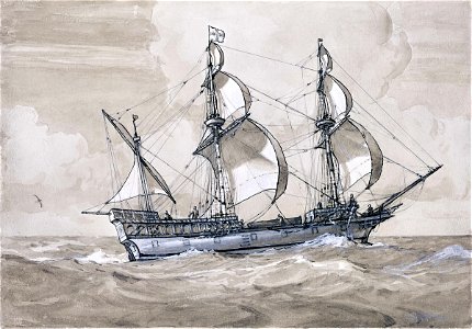 Golden Hind RMG B2588. Free illustration for personal and commercial use.