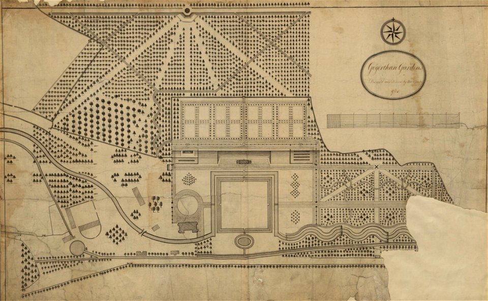 Gogerddan map 80, Gogerddan Gardens 1765