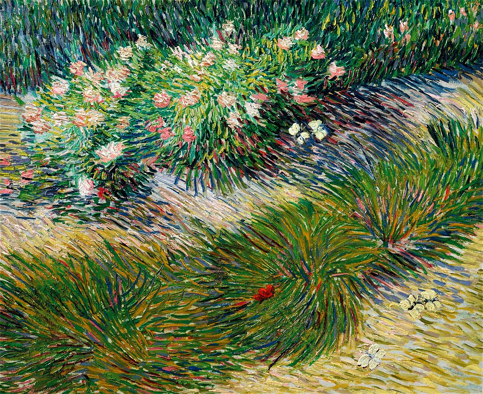 Coin de jardin avec papillons (Garden Corner with Butterflies) by Vincent Van Goghs