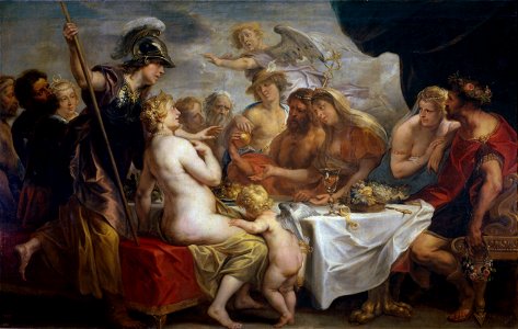 Golden Apple of Discord by Jacob Jordaens. Free illustration for personal and commercial use.