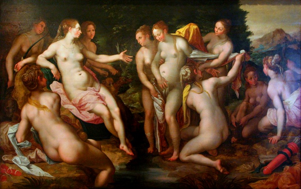 Hendrick Goltzius - Diana ontdekt de zwangerschap van Callisto