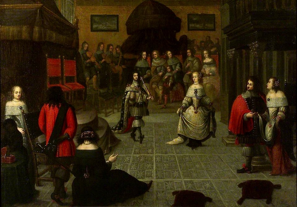 Gonzales Coques (c.1614-1684) - Charles II Dancing at The Hague, May 1660 (^) - BHC0281 - Royal Museums Greenwich