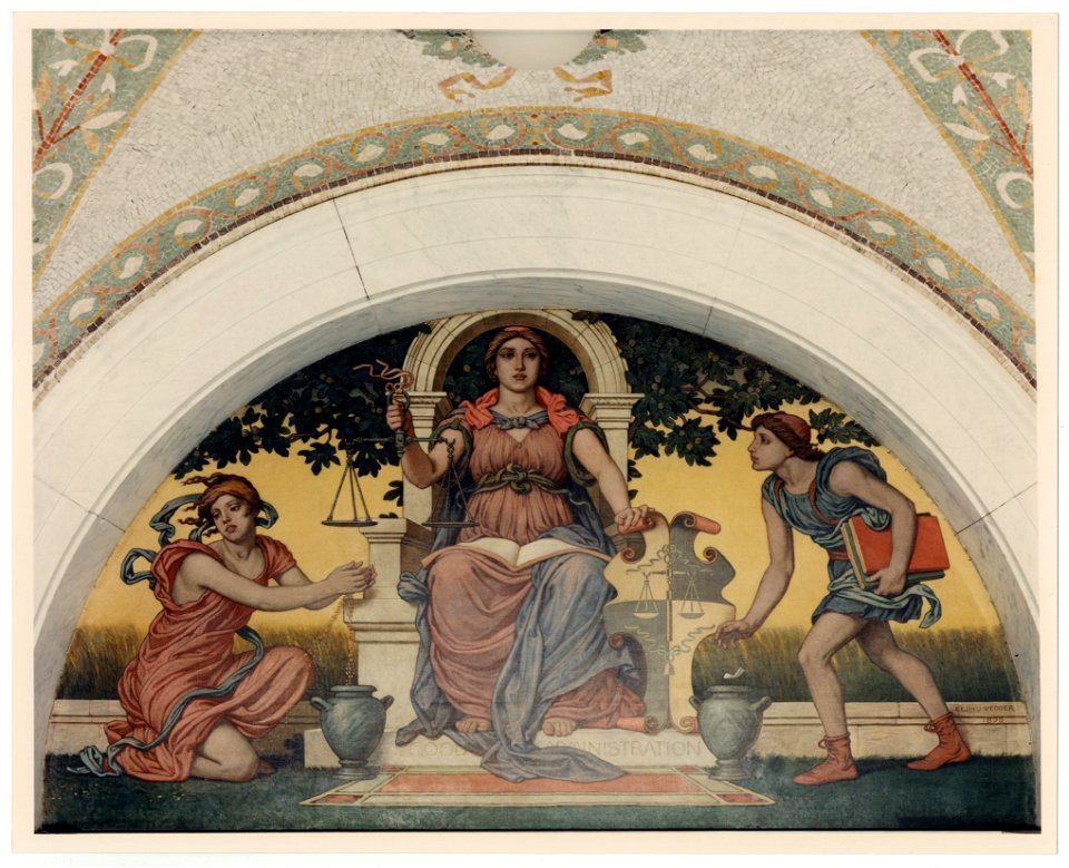 Good administration mural by Elihu Vedder, Jefferson Building, Library of Congress LCCN2005675761