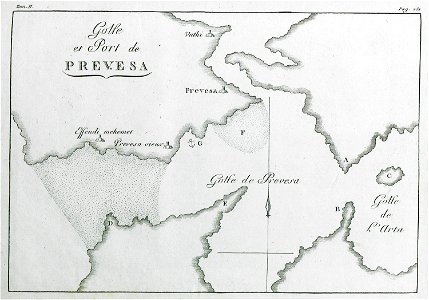 Golfe et port de Prevesa - Grasset De Saint-sauveur André - 1800. Free illustration for personal and commercial use.