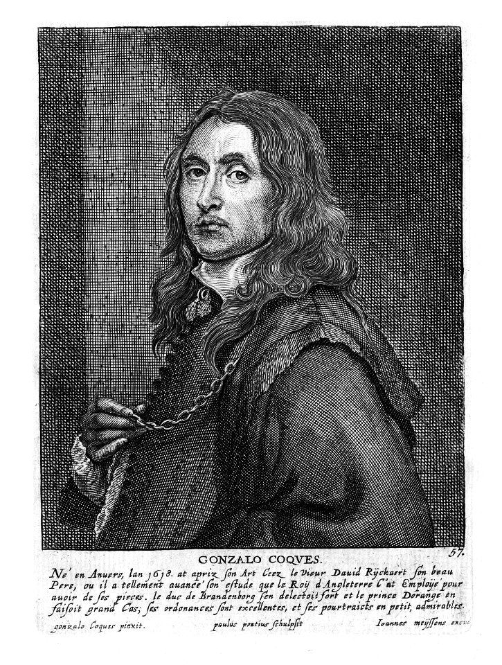Gonzalo Coques engraved selfportrait by Paulus Pontius and Jan Meyssens
