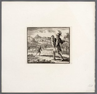 Goliath tegenover David en het leger der Israëlieten, objectnr A 48000