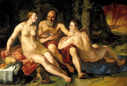 Hendrick Goltzius - Lot and his Daughters - WGA9730