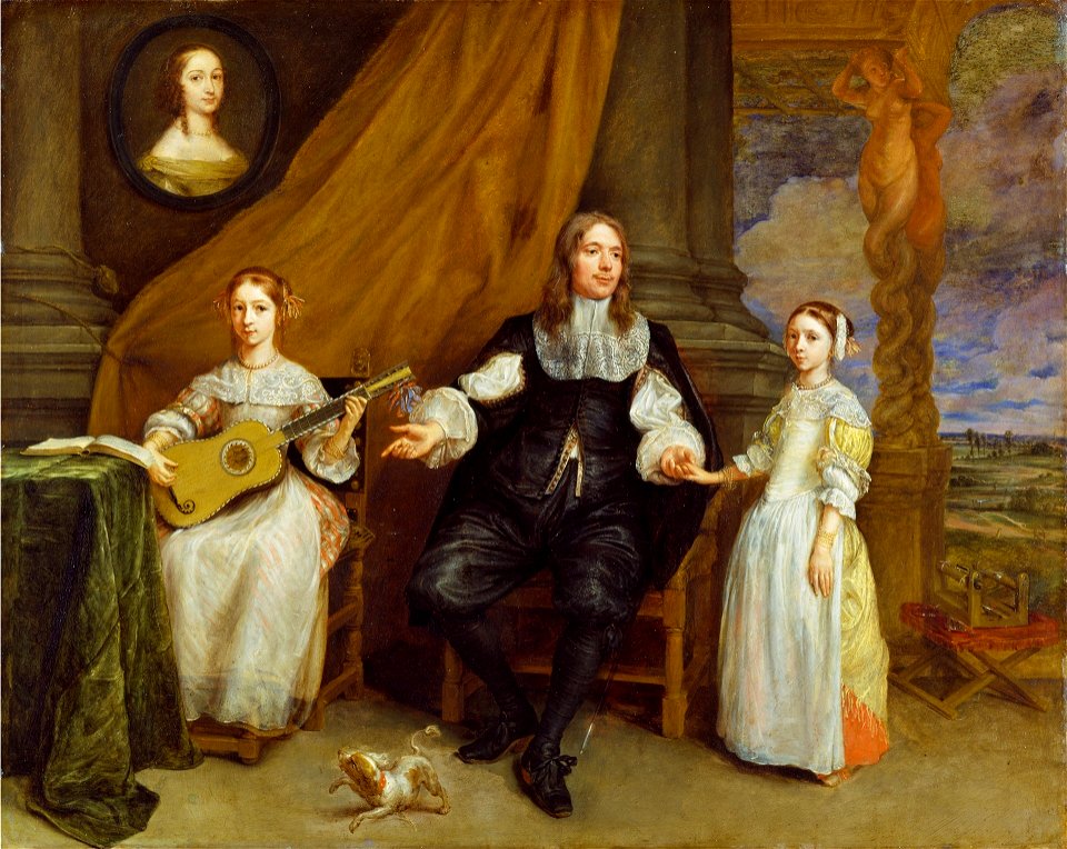 Gonzales Coques - A Gentleman with His Two Daughters