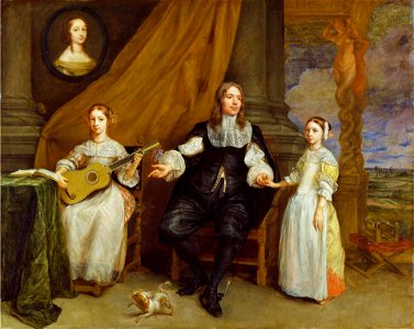 Gonzales Coques - A Gentleman with His Two Daughters