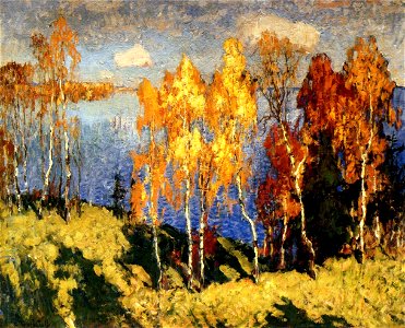 Konstantin Gorbatov - Autumn Gold. Free illustration for personal and commercial use.