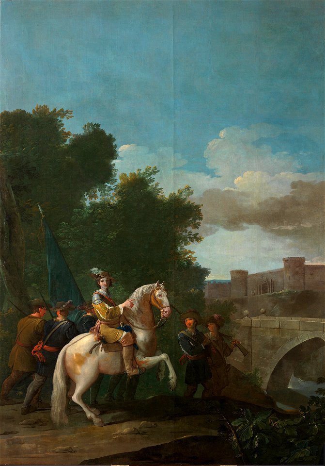 González Velázquez, Antonio (Un oficial a caballo y cuatro soldados a pie)