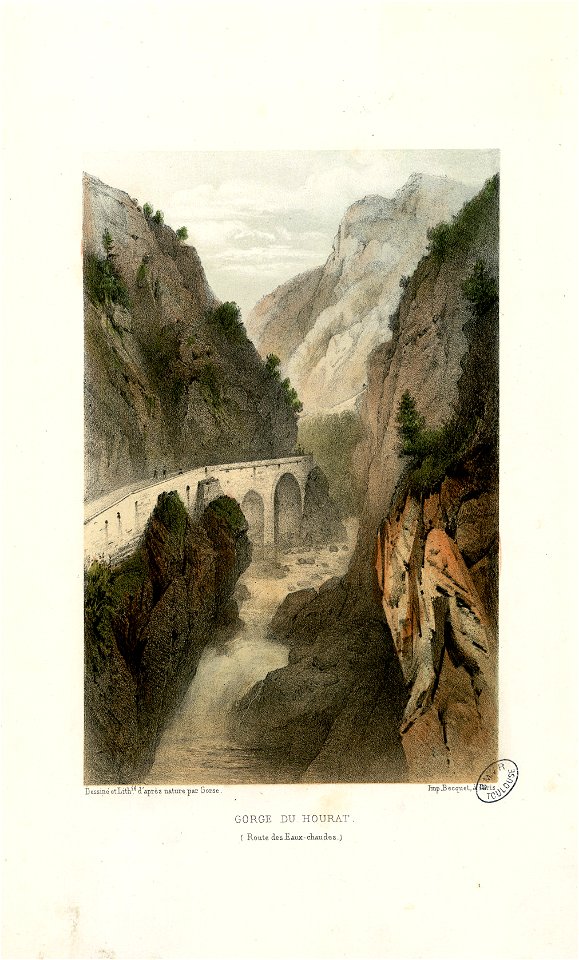 Gorge du Hourat (Route des Eaux-chaudes) - Fonds Ancely - B315556101 A GORSE 6 011