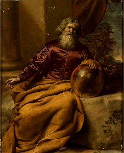 Gonzales Coques - Old man with a sphere (Archimedes^) - M.Ob.2693 - National Museum in Warsaw