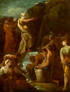Moses Brings Forth Water Out of the Rock by Antonio González Velázquez