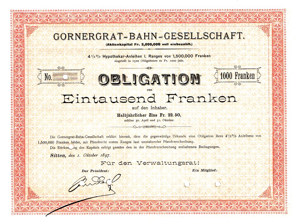 Gornergrat-Bahn 1897