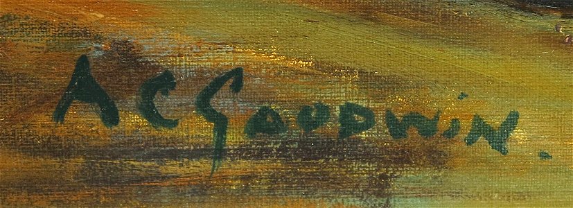 Signature of American painter Arthur Clifton Goodwin