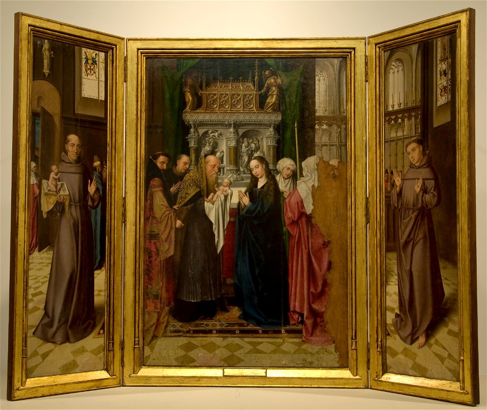 Goswin van der Weyden (1465-1538) - Opdracht van Jezus in de tempel (Antonius en Franciscus) - Lissabon Museu Nacional de Arte Antiga 19-10-2010 16-12-69