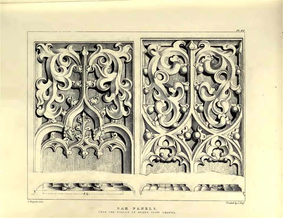 Gothic Ornaments, selected fom various ancient buildings, both in England and Franc, during the years 1828, 1829, and 1839 - Agustus Pugin 36