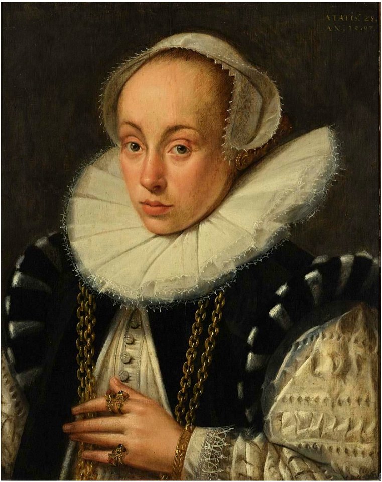 Gortzius Geldorp - A portrait of a lady, aged 28, bust length