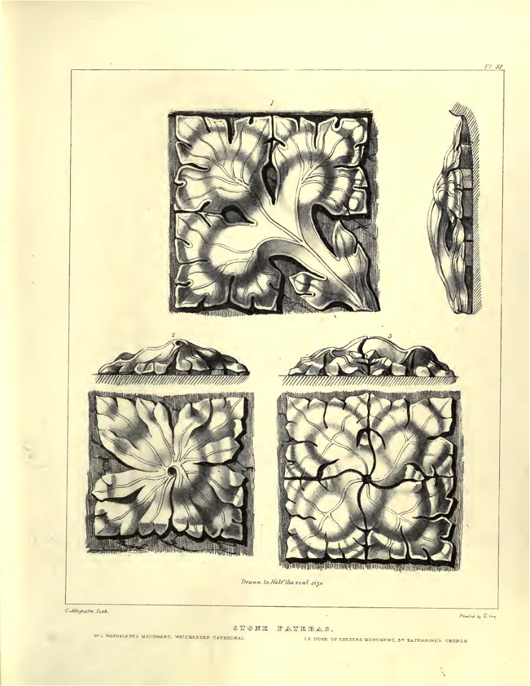 Gothic Ornaments, selected fom various ancient buildings, both in England and Franc, during the years 1828, 1829, and 1839 - Agustus Pugin 46