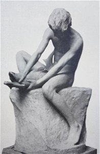 Gossen med fisken brons x Teodor Lundberg