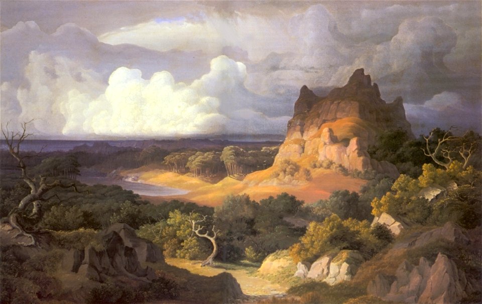 Gottfried Keller Heroische Landschaft Oil