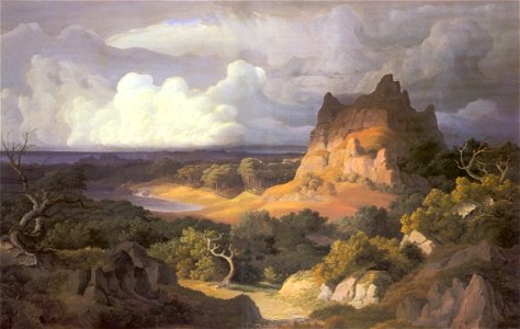 Gottfried Keller Heroische Landschaft Oil