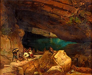 Gottlieb Biermann Grotte mit Schmugglern