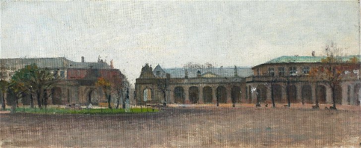 Albert Gottschalk - Fra Christiansborg Ridebane mod Marmorbroen