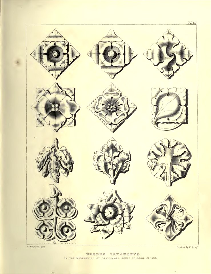 Gothic Ornaments, selected fom various ancient buildings, both in England and Franc, during the years 1828, 1829, and 1839 - Agustus Pugin 19
