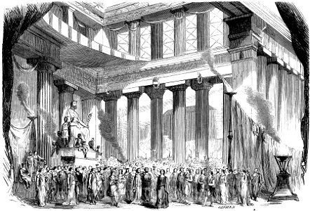 Gounod - Philémon et Baucis - Théatre-Lyrique, decoration of act 2, press illustration 1860 - btv1b84056599