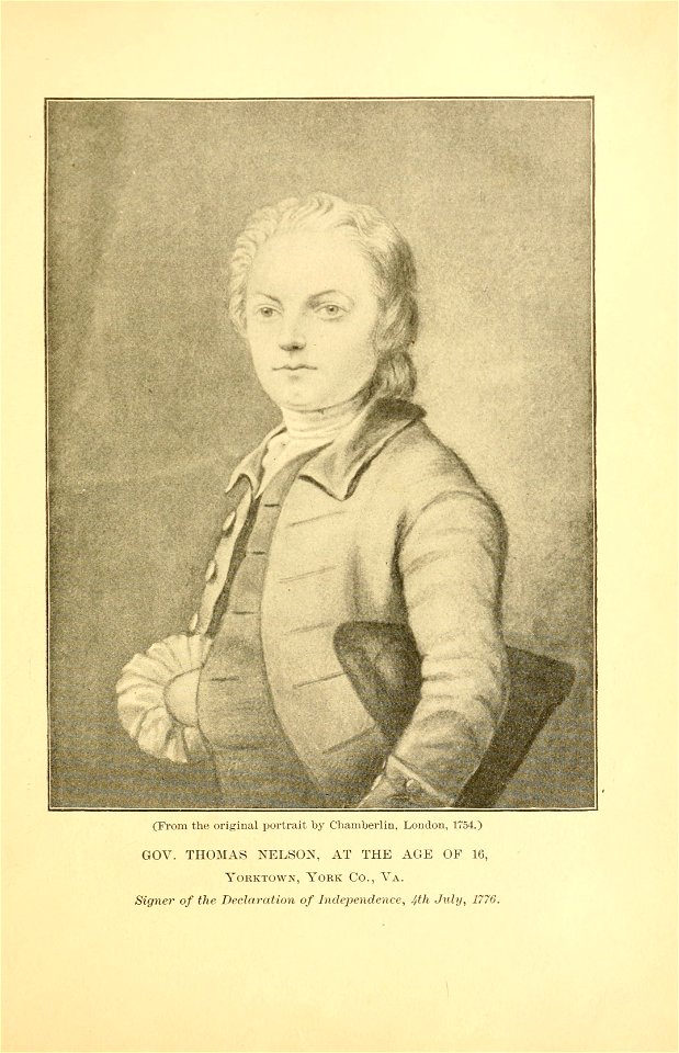 Gov. Thomas Nelson, at the age of 16
