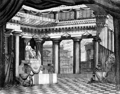 Gounod - Philémon et Baucis - Théatre-Lyrique, decoration of act 2, temple de Jupiter, 1861 - btv1b531172575