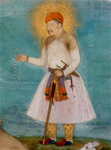 Govardhan. Akbar With Lion and Calf ca. 1630, Metmuseum (cropped)