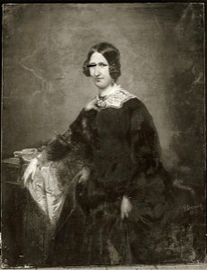 Gottlieb Biermann - Bildnis einer Dame in Schwarz - HST 62 - Bavarian State Painting Collections