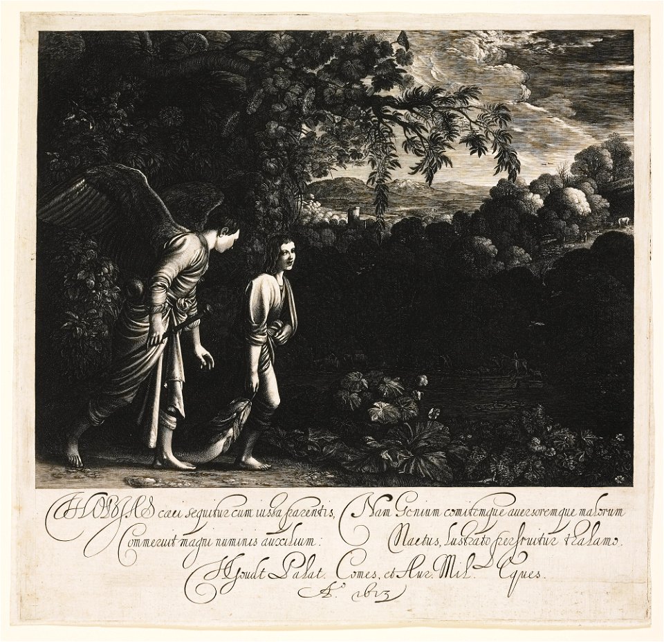 Hendrik van Goudt after Adam Elsheimer - Tobias and the Angel ...