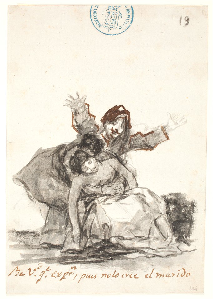 Goya - Be Vd. que expresión, pues no lo cree el marido, D03914