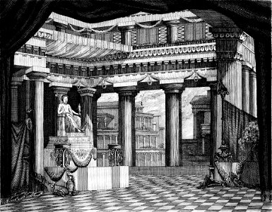 Gounod - Philémon et Baucis - Théatre-Lyrique, decoration of act 2, temple de Jupiter, 1861 - btv1b531172558