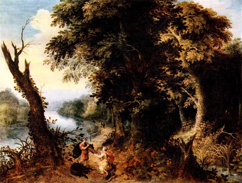 Abraham Govaerts - Landscape with Diana Receiving the Head of a Boar - WGA9979