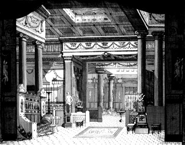 Gounod - Philémon et Baucis - Théatre-Lyrique, decoration of act 3 no 3, palais de Philémon et Baucis, 1861 - btv1b53117256q