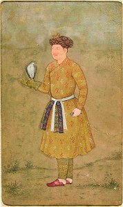 Govardhan - Khan ‘Alam, Mughal Emperor Jahangir’s Falconer and His Ambassador to Iran, with a Sparrow Hawk - 1999.293 - Arthur M. Sackler Museum