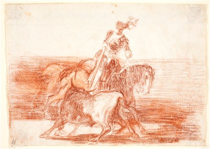 Goya - Carlos V lanceando un toro en la plaza de Valladolid, D04297