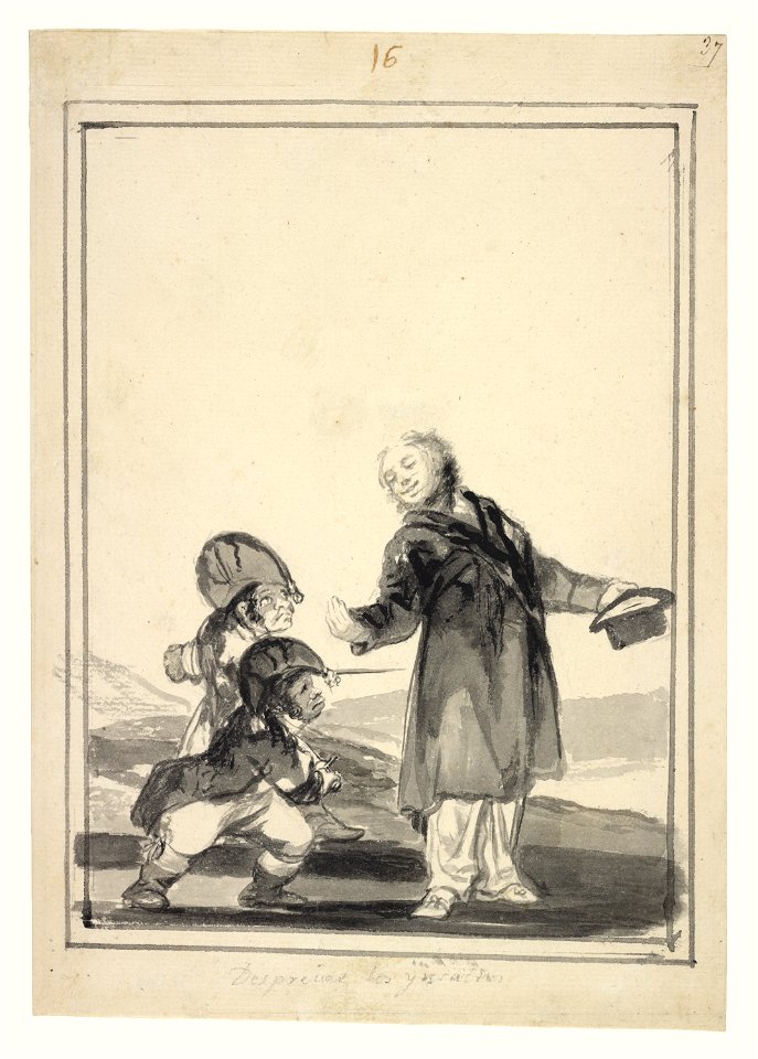 Goya - Contemptuous of the Insults, 82.GG.96, about 1816–1820
