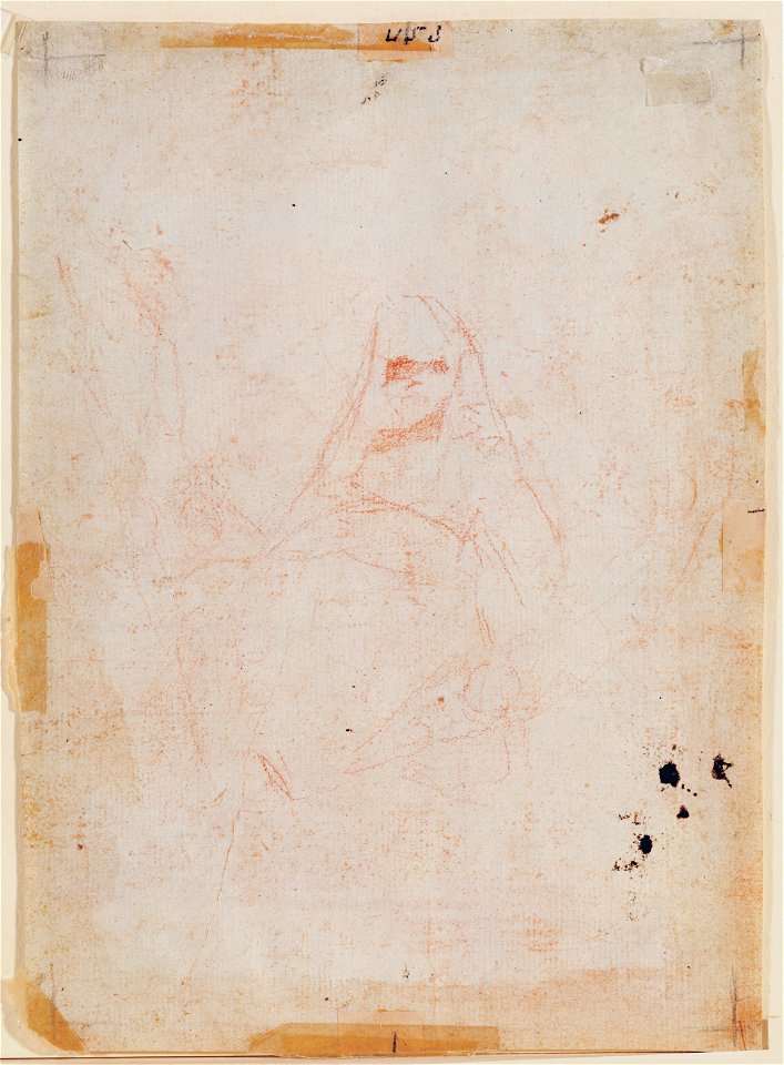 Goya - Croquis de mujer encapuchada, D04367(v)
