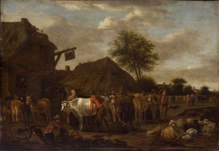 Govert Camphuysen - Veemarkt bij een herberg - Cat. 1179 - Philadelphia Museum of Art