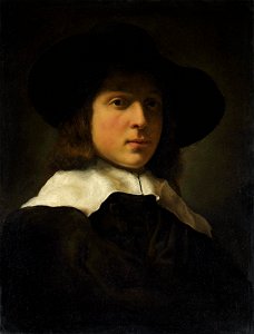 Govert Flinck - Man in a broad-brimmed hat and flat squared-collar without tassles