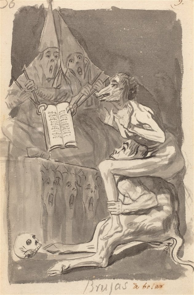 Goya - Brujas à volar (Witches Preparing to Fly) verso