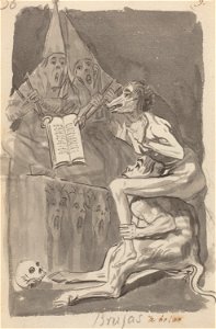 Goya - Brujas à volar (Witches Preparing to Fly) verso