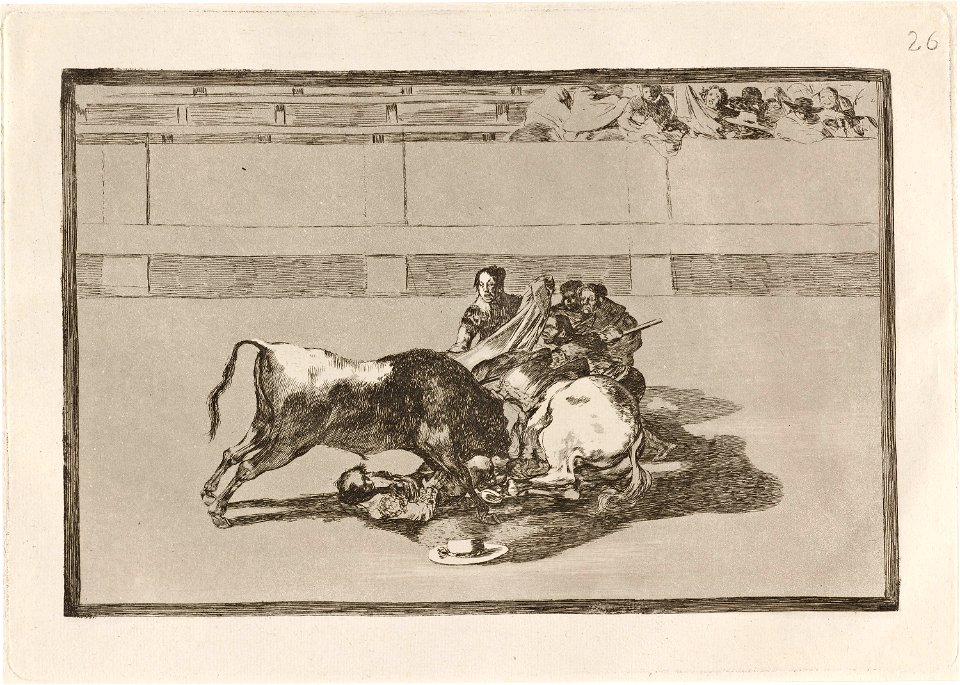 Goya - Caida de un picador de su caballo debajo del toro (A Picador is Unhorsed and Falls under the Bull)